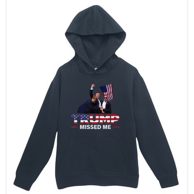 Donald Trump 2024 Missed Me Survived Shot At Election Urban Pullover Hoodie