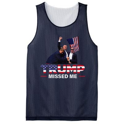 Donald Trump 2024 Missed Me Survived Shot At Election Mesh Reversible Basketball Jersey Tank