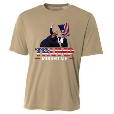 Donald Trump 2024 Missed Me Survived Shot At Election Cooling Performance Crew T-Shirt