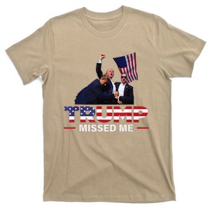 Donald Trump 2024 Missed Me Survived Shot At Election T-Shirt