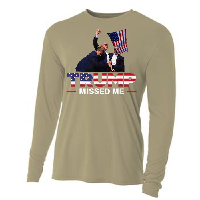 Donald Trump 2024 Missed Me Survived Shot At Election Cooling Performance Long Sleeve Crew