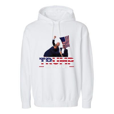 Donald Trump 2024 Missed Me Survived Shot At Election Garment-Dyed Fleece Hoodie