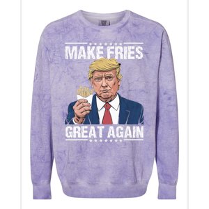 Donald Trump 2024 French Fry Make French Fries Great Again Colorblast Crewneck Sweatshirt