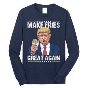 Donald Trump 2024 French Fry Make French Fries Great Again Long Sleeve Shirt