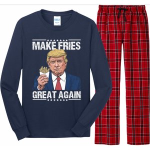 Donald Trump 2024 French Fry Make French Fries Great Again Long Sleeve Pajama Set