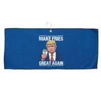 Donald Trump 2024 French Fry Make French Fries Great Again Large Microfiber Waffle Golf Towel