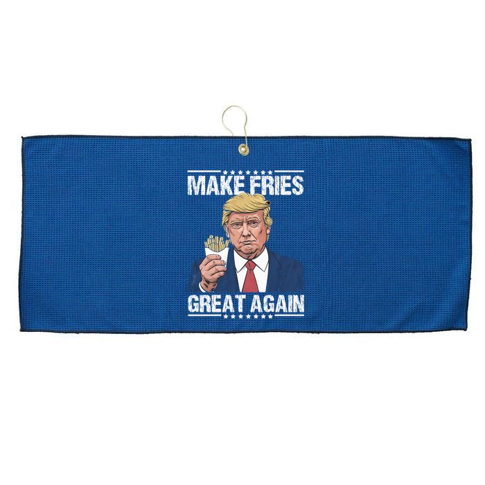 Donald Trump 2024 French Fry Make French Fries Great Again Large Microfiber Waffle Golf Towel