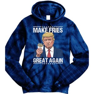 Donald Trump 2024 French Fry Make French Fries Great Again Tie Dye Hoodie