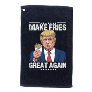 Donald Trump 2024 French Fry Make French Fries Great Again Platinum Collection Golf Towel