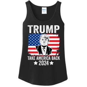 Donald Trump 2024 Take America Back Donald Trump 2024 Ladies Essential Tank