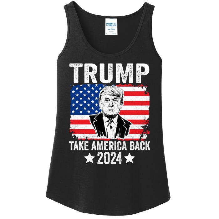 Donald Trump 2024 Take America Back Donald Trump 2024 Ladies Essential Tank