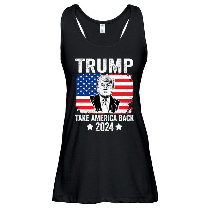 Donald Trump 2024 Take America Back Donald Trump 2024 Ladies Essential Flowy Tank