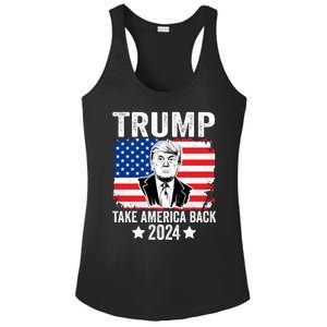 Donald Trump 2024 Take America Back Donald Trump 2024 Ladies PosiCharge Competitor Racerback Tank