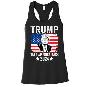 Donald Trump 2024 Take America Back Donald Trump 2024 Women's Racerback Tank