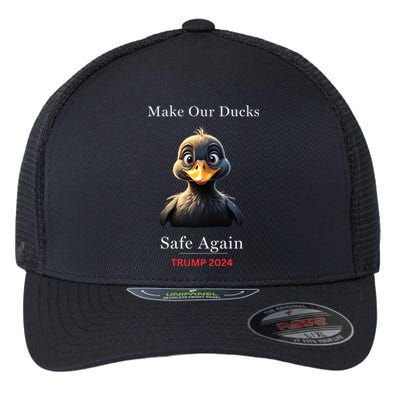 Donald Trump 2024 Funny Duck Conservative Maga Flexfit Unipanel Trucker Cap