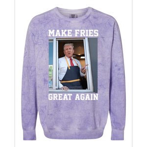 Donald Trump 2024 French Fry Make French Fries Great Again Colorblast Crewneck Sweatshirt