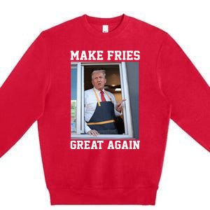 Donald Trump 2024 French Fry Make French Fries Great Again Premium Crewneck Sweatshirt