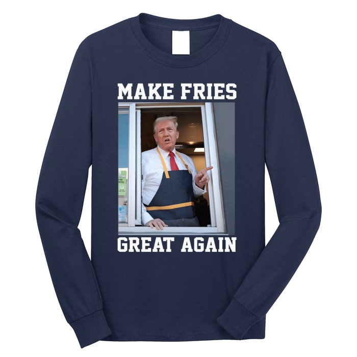 Donald Trump 2024 French Fry Make French Fries Great Again Long Sleeve Shirt