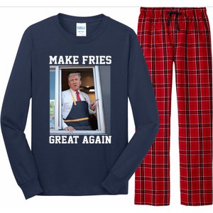 Donald Trump 2024 French Fry Make French Fries Great Again Long Sleeve Pajama Set