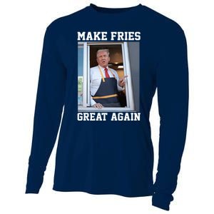 Donald Trump 2024 French Fry Make French Fries Great Again Cooling Performance Long Sleeve Crew