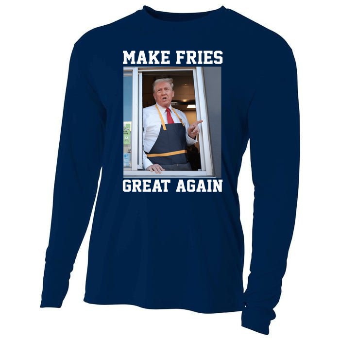 Donald Trump 2024 French Fry Make French Fries Great Again Cooling Performance Long Sleeve Crew