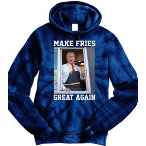 Donald Trump 2024 French Fry Make French Fries Great Again Tie Dye Hoodie