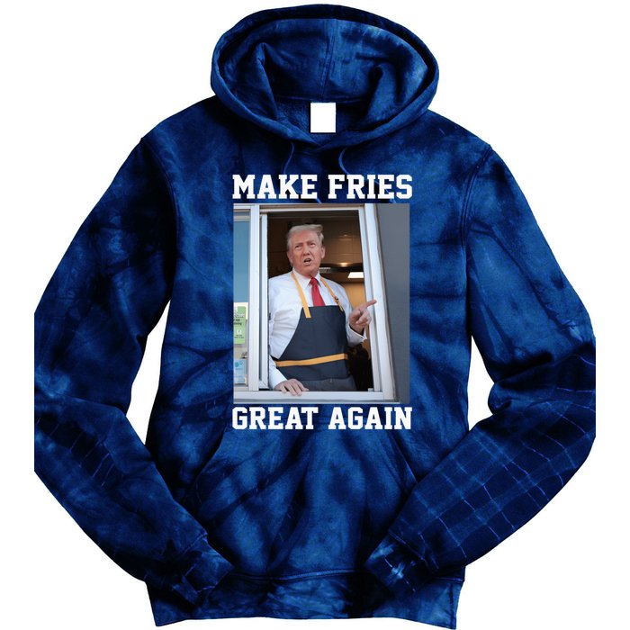 Donald Trump 2024 French Fry Make French Fries Great Again Tie Dye Hoodie