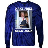 Donald Trump 2024 French Fry Make French Fries Great Again Tie-Dye Long Sleeve Shirt