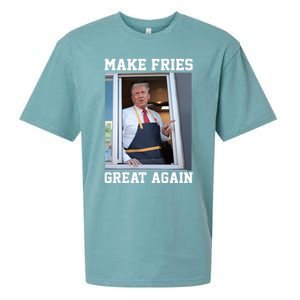 Donald Trump 2024 French Fry Make French Fries Great Again Sueded Cloud Jersey T-Shirt