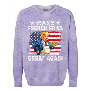 Donald Trump 2024 French Fry Make French Fries Great Again Colorblast Crewneck Sweatshirt