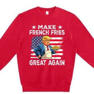 Donald Trump 2024 French Fry Make French Fries Great Again Premium Crewneck Sweatshirt