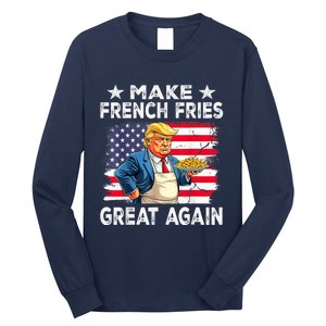 Donald Trump 2024 French Fry Make French Fries Great Again Long Sleeve Shirt