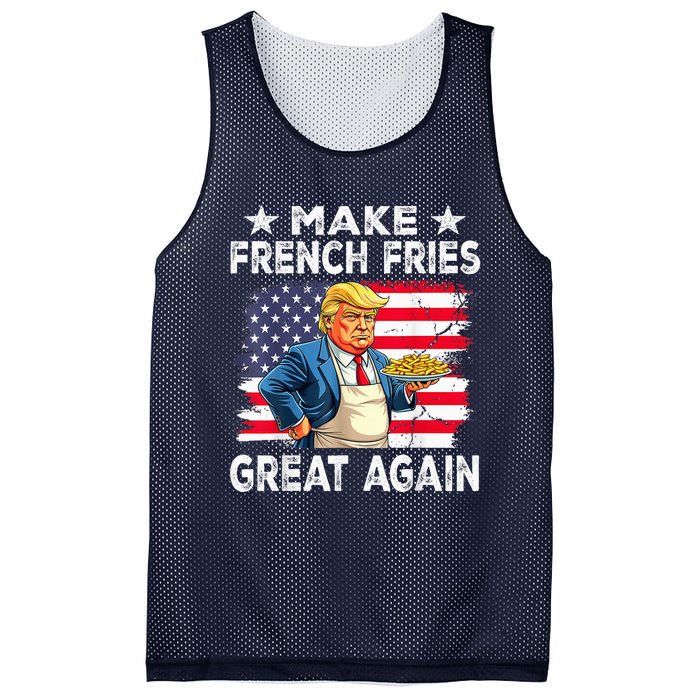 Donald Trump 2024 French Fry Make French Fries Great Again Mesh Reversible Basketball Jersey Tank