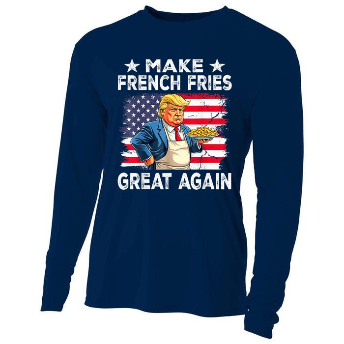 Donald Trump 2024 French Fry Make French Fries Great Again Cooling Performance Long Sleeve Crew