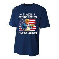 Donald Trump 2024 French Fry Make French Fries Great Again Performance Sprint T-Shirt