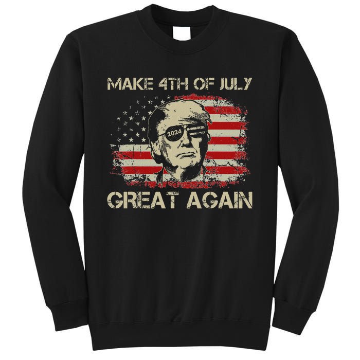 Donald Trump 2024 Make 4th Of July Great Again American Flag Sweatshirt