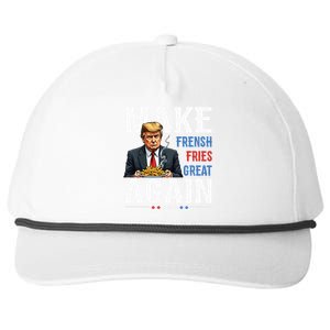 Donald Trump 2024 French Fry Make French Fries Great Again Snapback Five-Panel Rope Hat