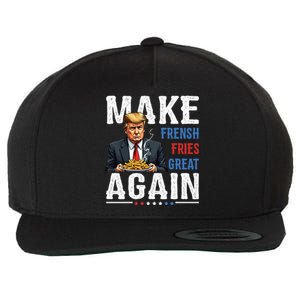 Donald Trump 2024 French Fry Make French Fries Great Again Wool Snapback Cap