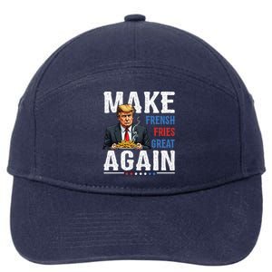 Donald Trump 2024 French Fry Make French Fries Great Again 7-Panel Snapback Hat