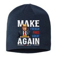 Donald Trump 2024 French Fry Make French Fries Great Again Sustainable Beanie