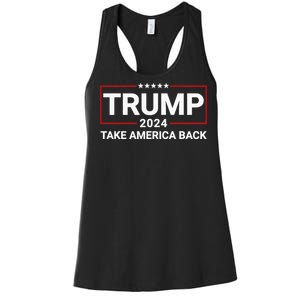 Donald Trump 2024 Take America Back Election The Return Women's Racerback Tank