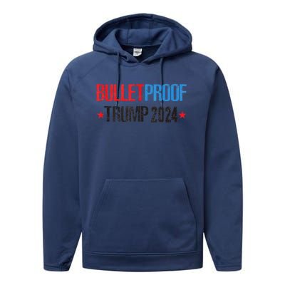 Donald Trump 2024 God Bless President Trump Summer Gifts Performance Fleece Hoodie