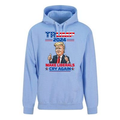 Donald Trump 2024 Re Election Make Liberals Cry Again Women Men Unisex Surf Hoodie