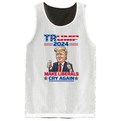 Donald Trump 2024 Re Election Make Liberals Cry Again Women Men Mesh Reversible Basketball Jersey Tank