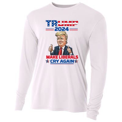 Donald Trump 2024 Re Election Make Liberals Cry Again Women Men Cooling Performance Long Sleeve Crew