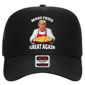 Donald Trump 2024 French Fry Make French Fries Great Again High Crown Mesh Back Trucker Hat