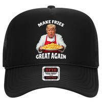 Donald Trump 2024 French Fry Make French Fries Great Again High Crown Mesh Back Trucker Hat