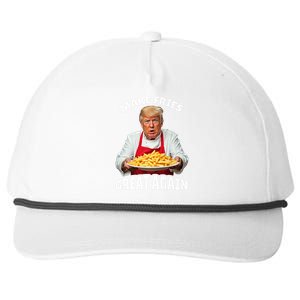 Donald Trump 2024 French Fry Make French Fries Great Again Snapback Five-Panel Rope Hat