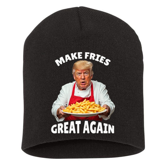 Donald Trump 2024 French Fry Make French Fries Great Again Short Acrylic Beanie