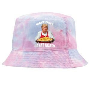 Donald Trump 2024 French Fry Make French Fries Great Again Tie-Dyed Bucket Hat